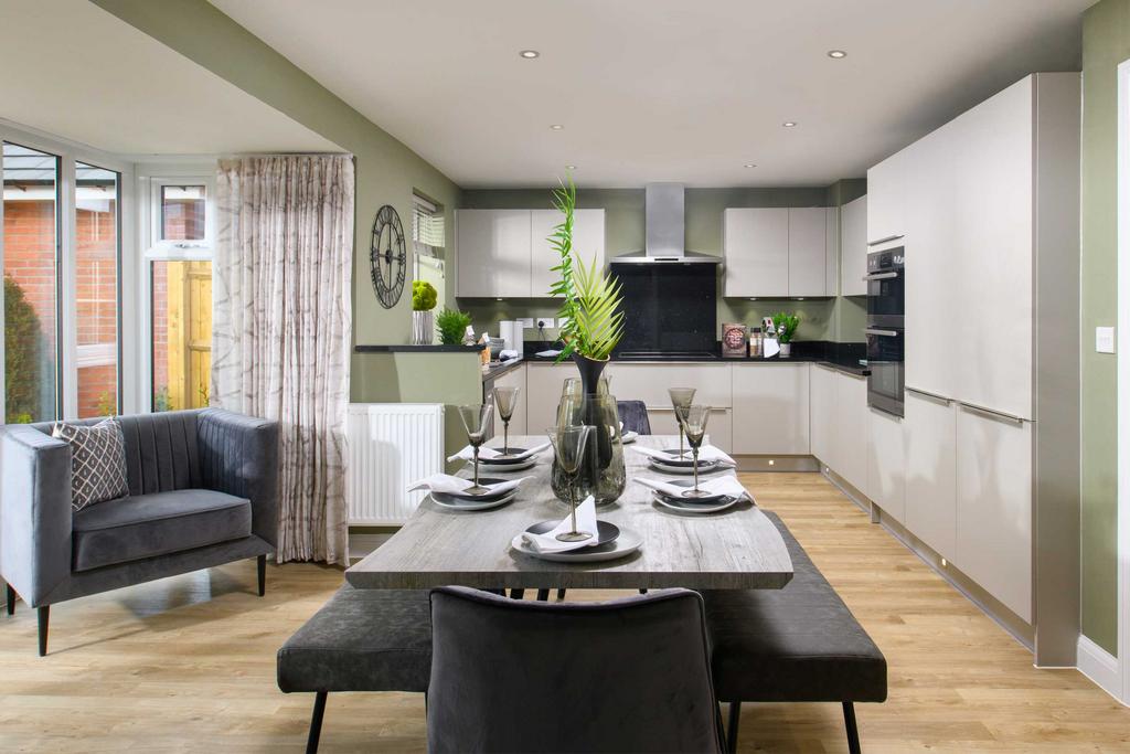 View of the kitchen diner in the four bedroom...