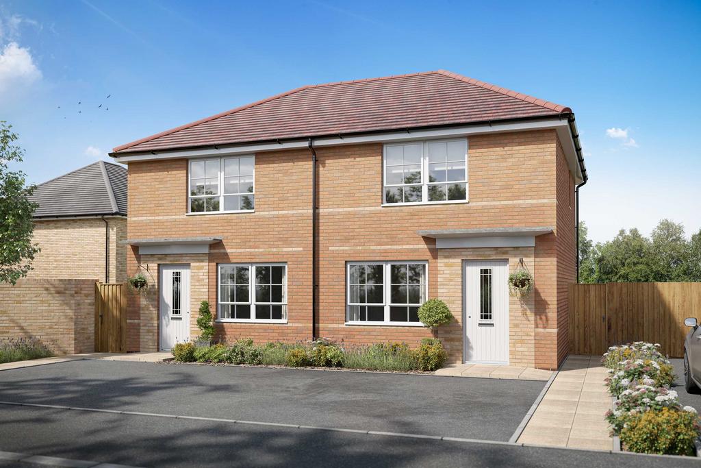 CGI Exterior view of our 2 bed Roseberry home