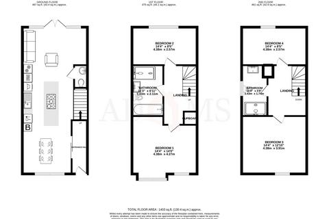 4 bedroom townhouse to rent, The Linen Quarter, 9 Castle Road, Bournemouth