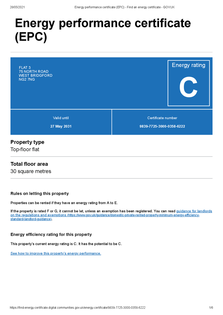 EPC Certificate