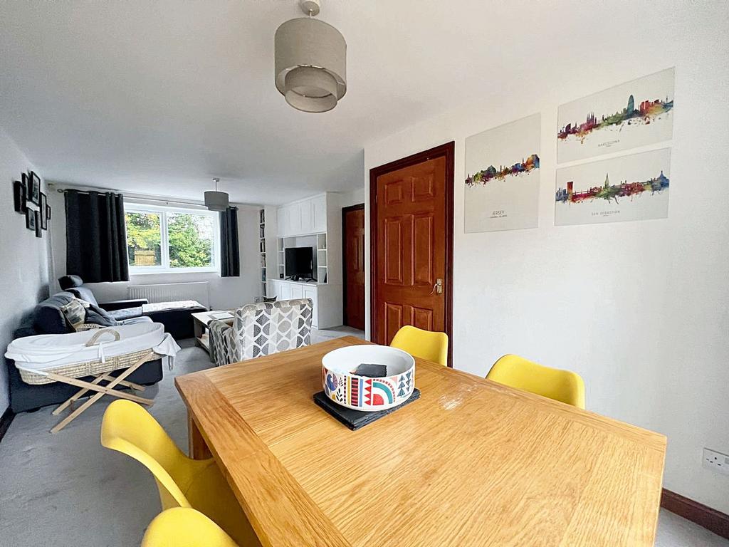 Open plan living dining room