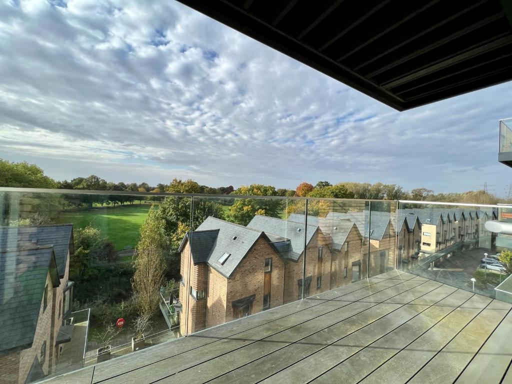 Balcony with south facing views