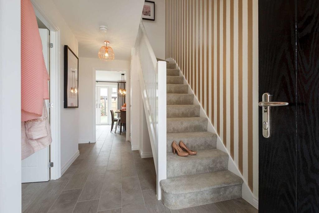 Hallway with cloakroom and under stairs storage