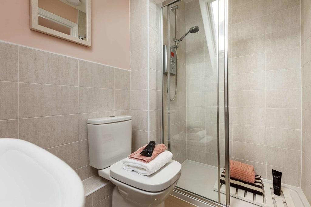 Convenient en suite shower room on the second...