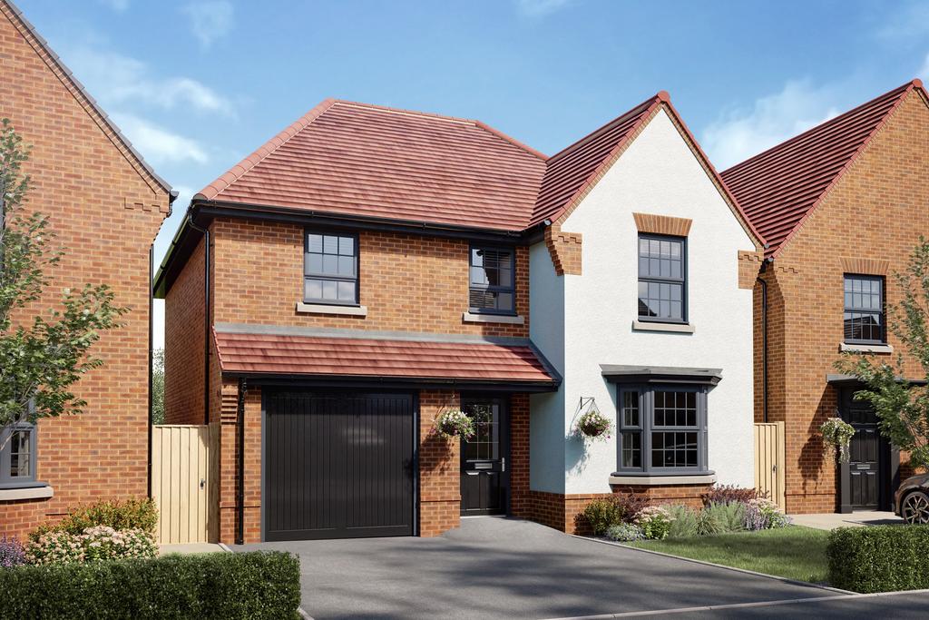 External CGI of detached home with render and...