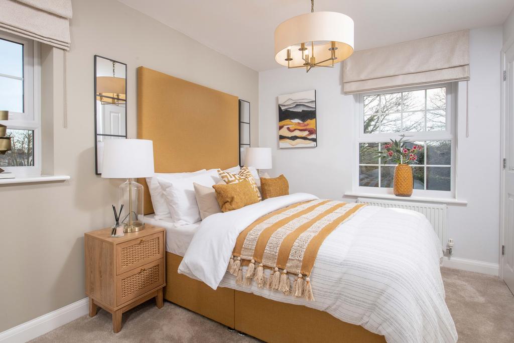 Avondale dual aspect yellow double bedroom