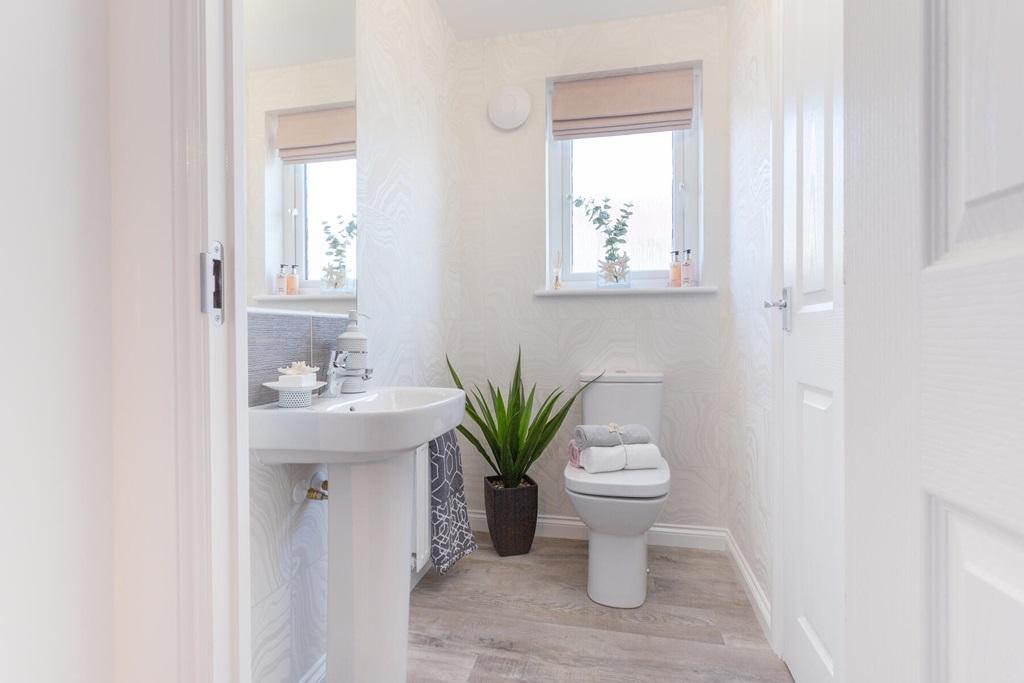 The window makes this cloakroom light and airy