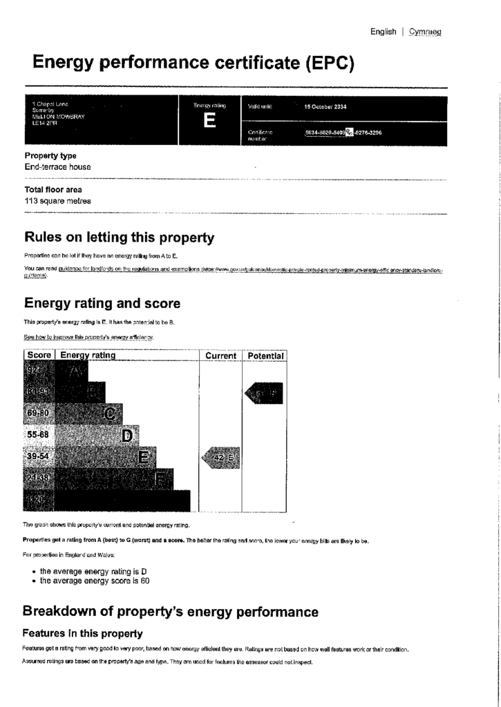 EPC Certificate