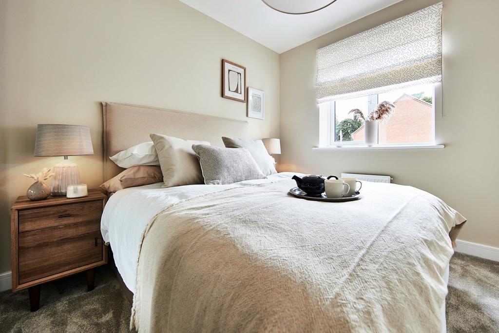 A calming guest bedroom