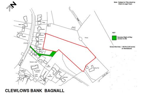 Land for sale, Clewlows Bank, Stoke on Trent