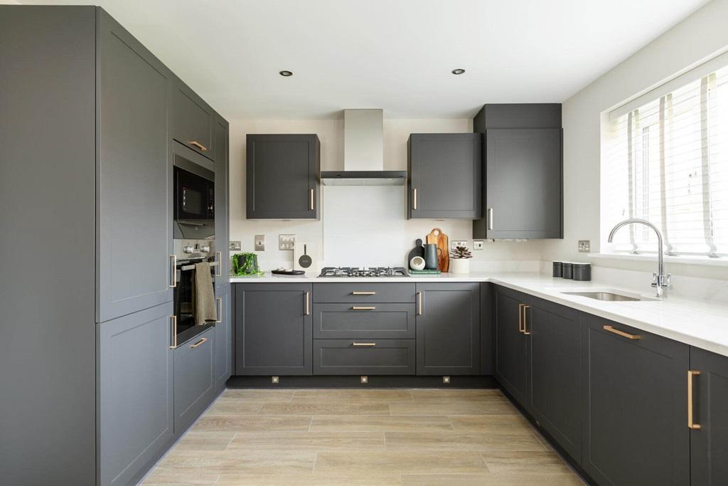 A brand new, modern kitchen is ready to go from...