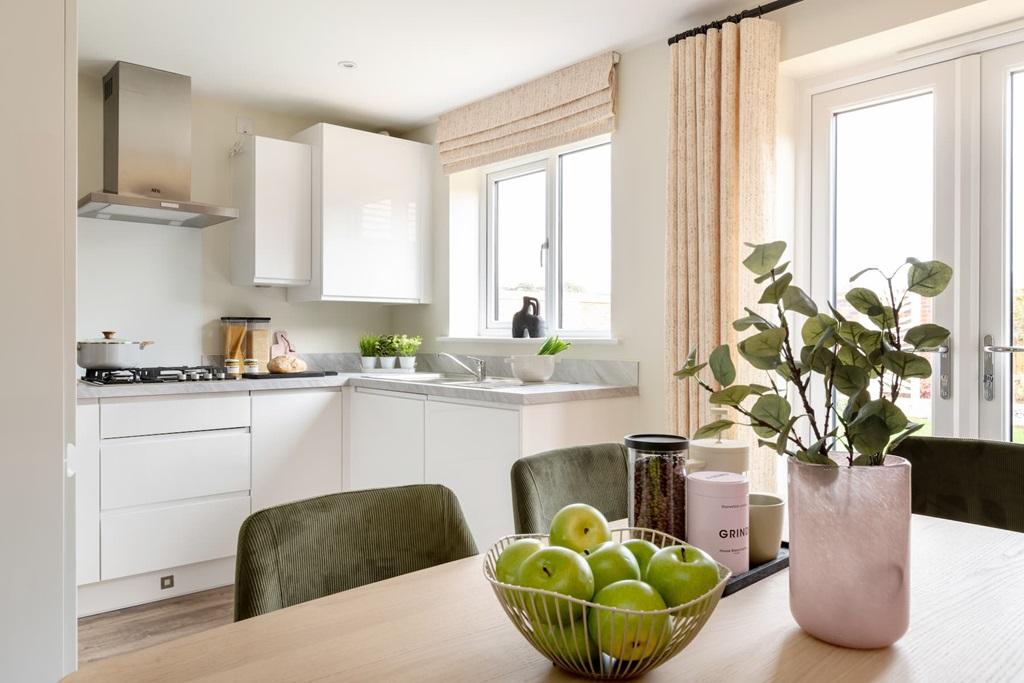 An open plan kitchen and dining area is perfect...