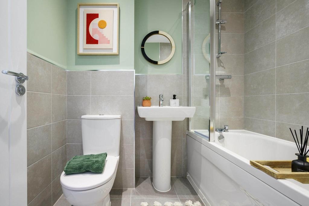 A family bathroom completes the home