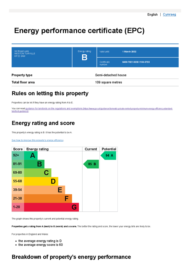 EPC - Valid to 01.03.2032