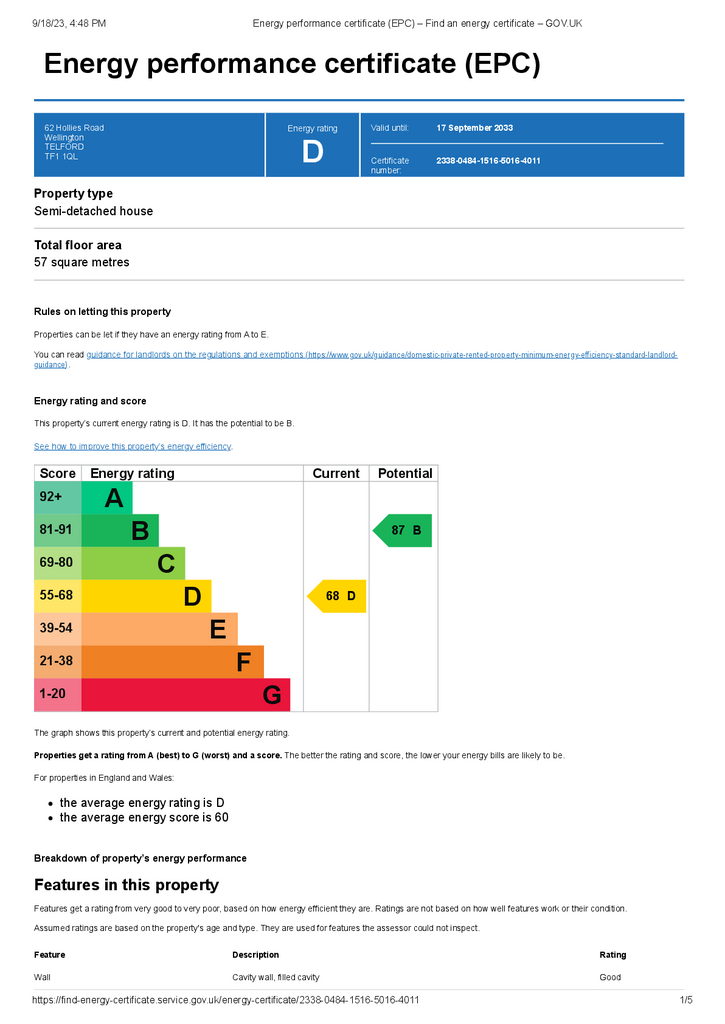 EPC Certificate