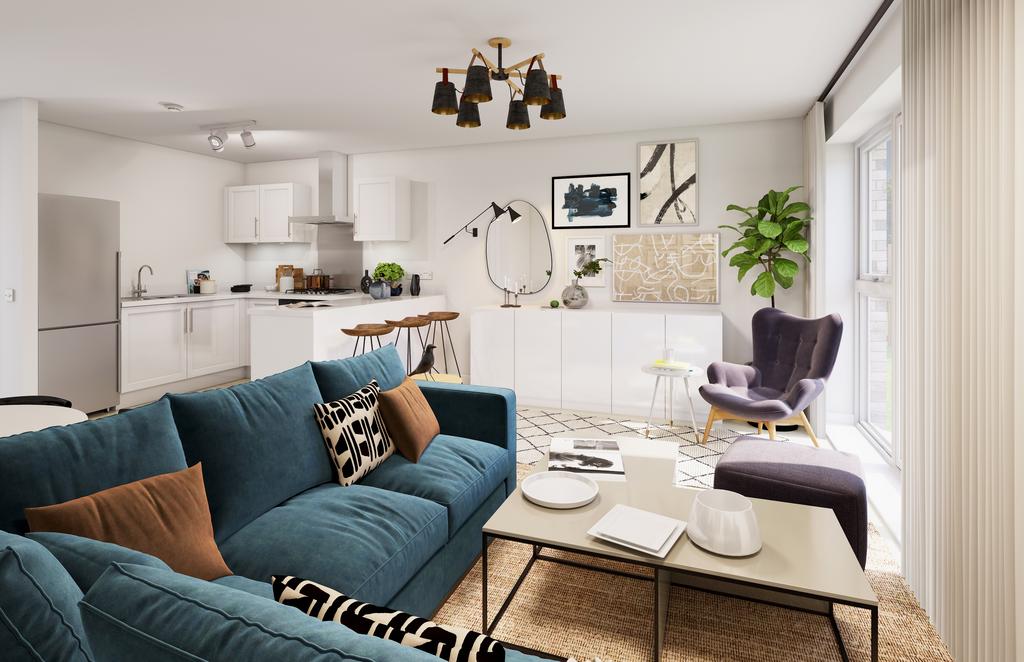 CGI of Snowdrop Living area