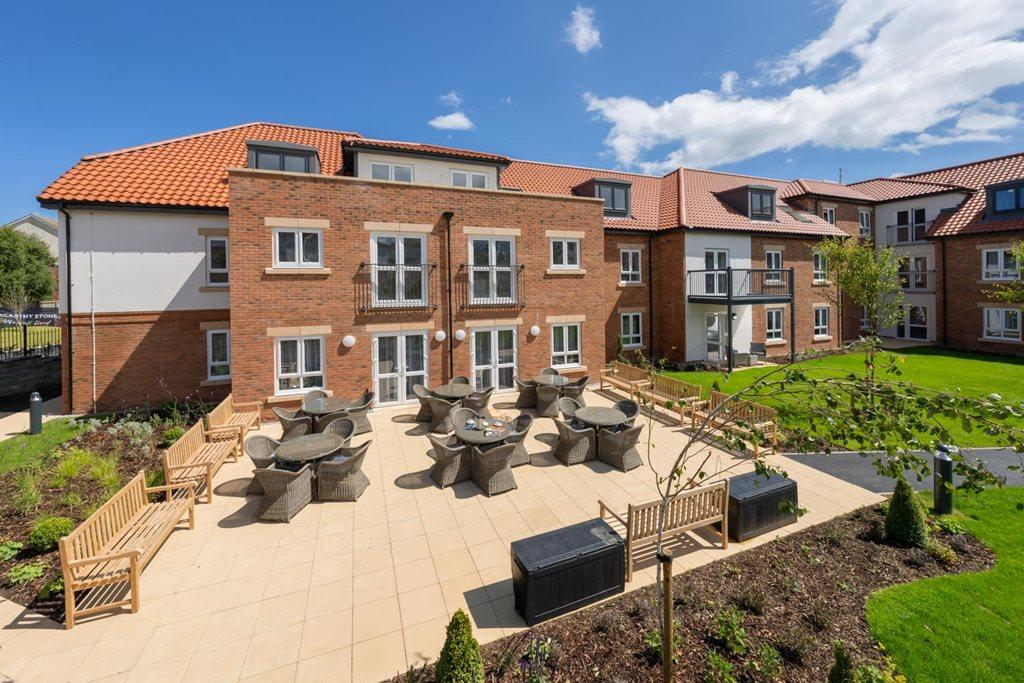 Communal patio area