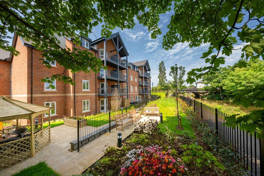 Communal gardens with canal view