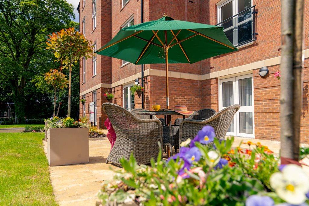 Shared gardens with one of the seating areas