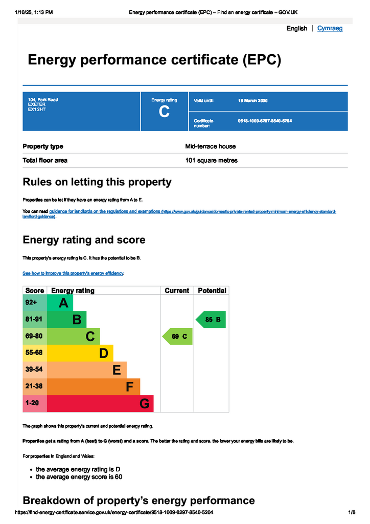 EPC Certificate