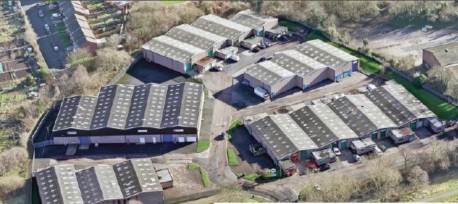 Stirchley Trading Estate aerial view