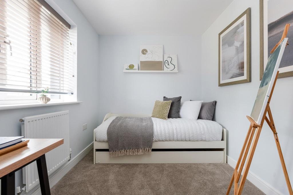 The fourth bedroom is well suited to a child's...