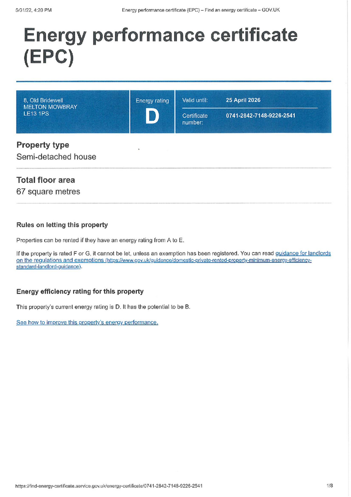 EPC Certificate