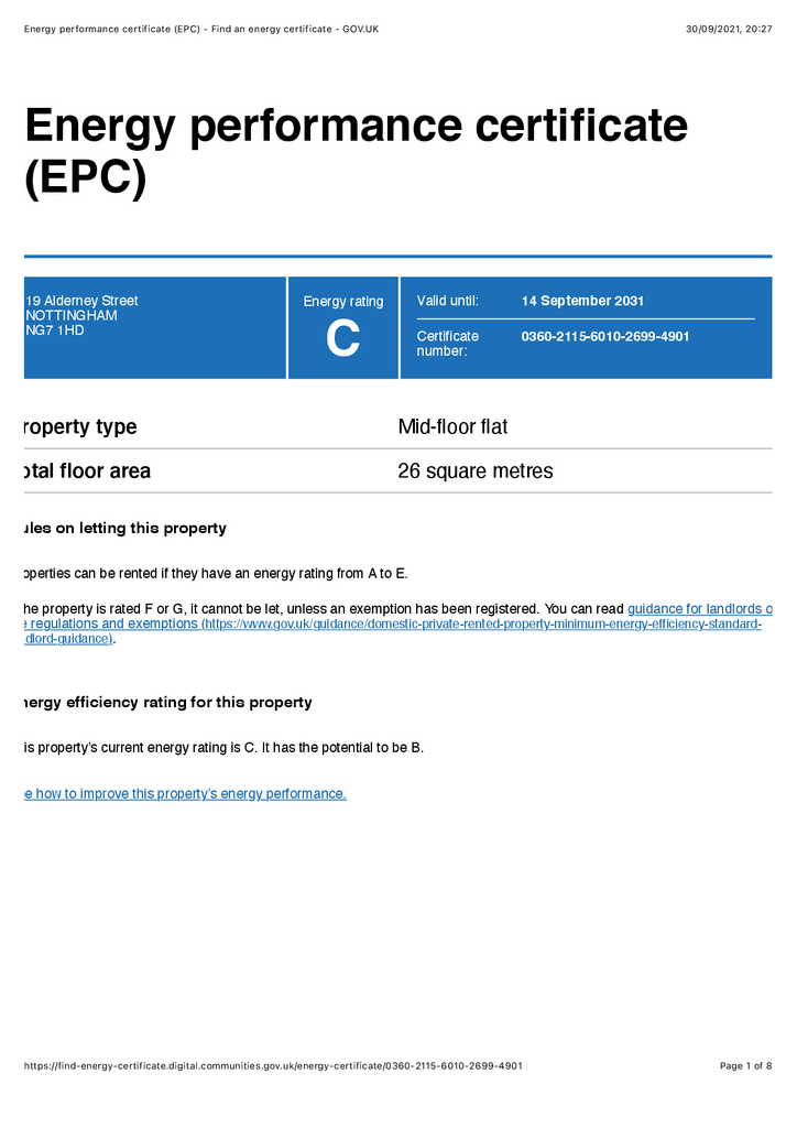 EPC Certificate