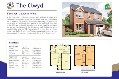 3 bedroom detached house for sale, Watts Dyke Way, Wrexham LL12