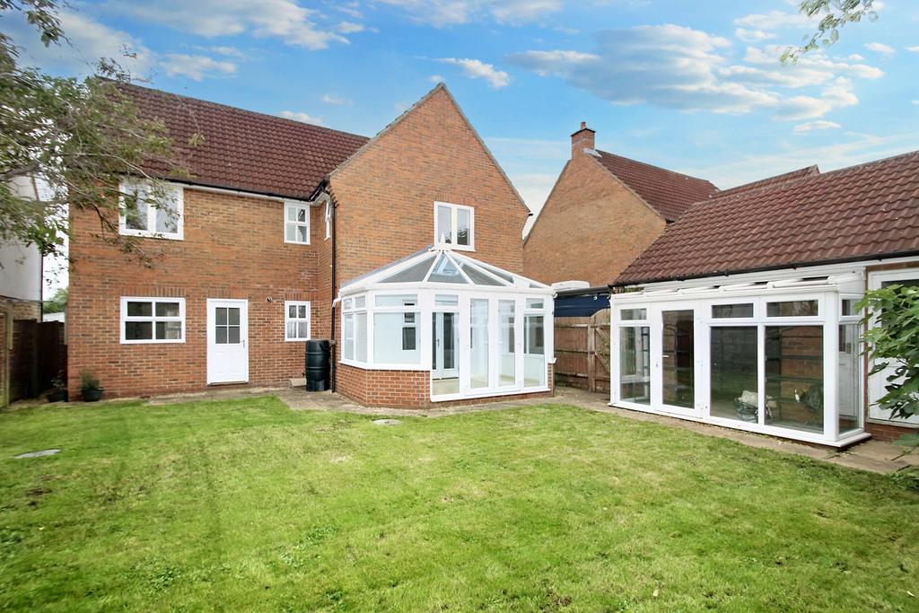 Rear elevation including extended garage