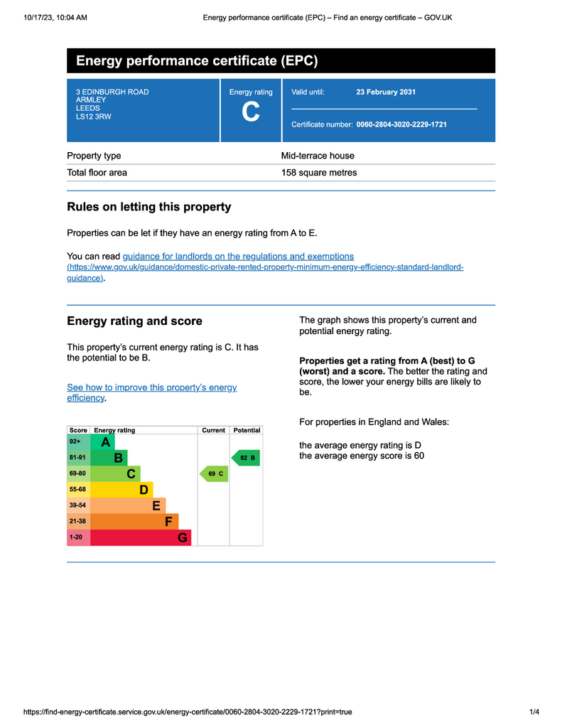 EPC Certificate