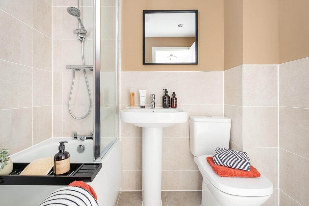 A family bathroom completes the home