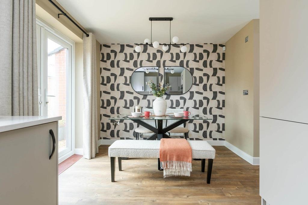 The dining area allows space to eat as a family