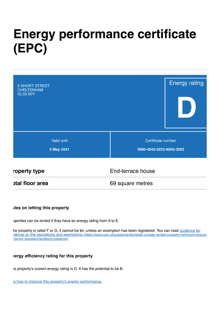 EPC Certificate