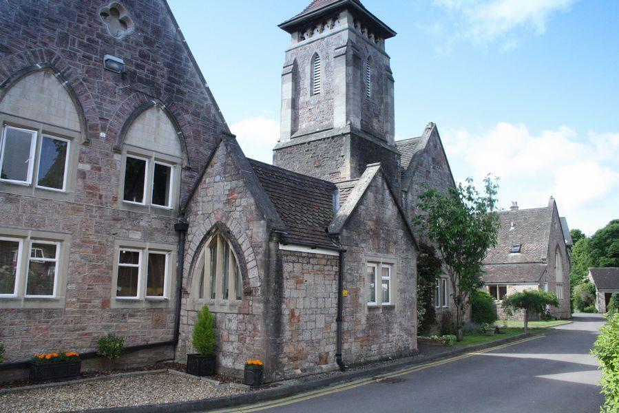 Part of the building showing the bell tower