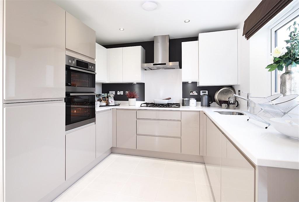 Open plan kitchen area at the rear