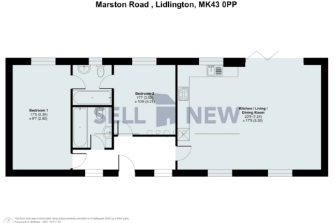 2 bedroom detached bungalow for sale, Marston Road, Marston Moretaine MK43