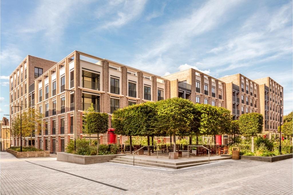 Exterior of block J &amp; Postmarks&#39; public realm