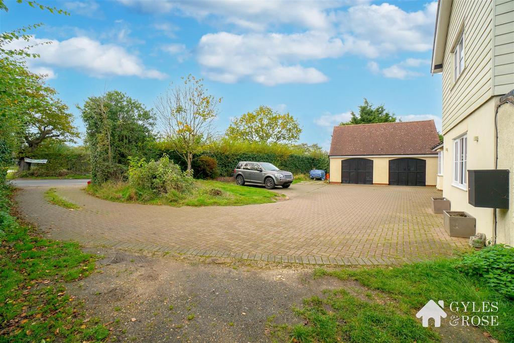 Driveway and garage