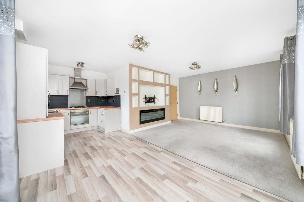 Open plan living dining kitchen