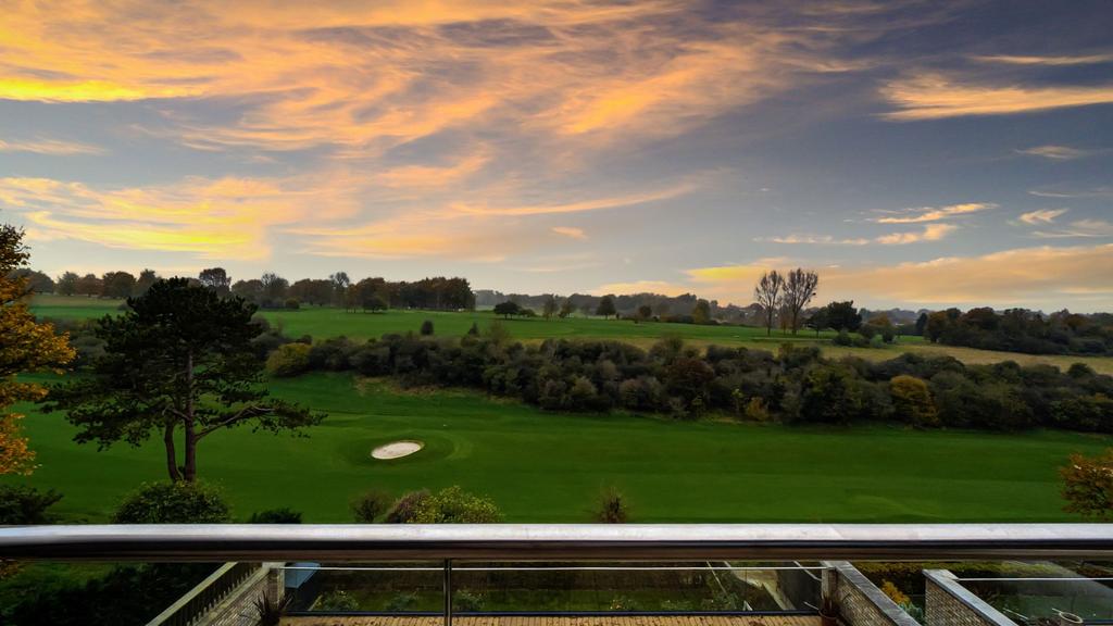 Sunset from edge of balcony