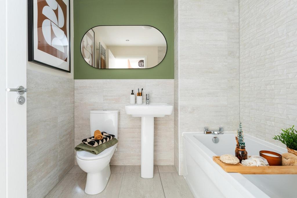 A family bathroom completes the second floor