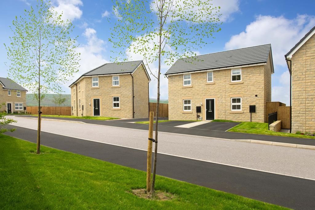 Typical street scene at Brun Lea Heights, Burnley