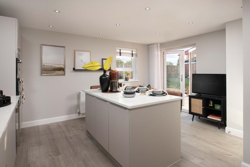 Internal view of the kitchen dining area of an...