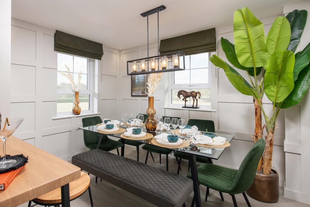 Internal view of the kitchen dining area of an...