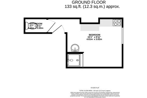 Studio to rent, Eardley Road, Streatham Hill, SW16