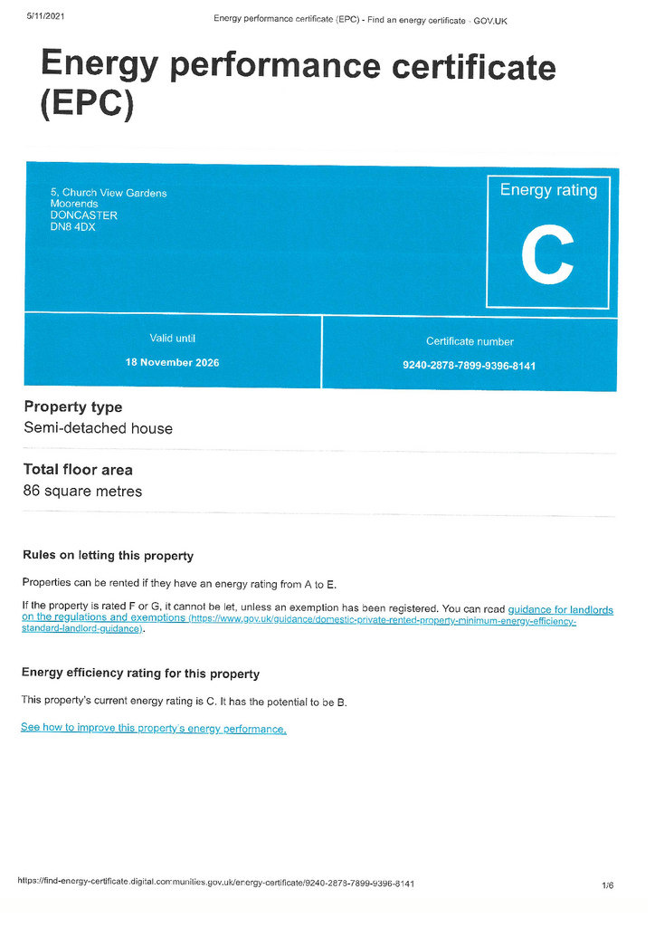EPC Certificate