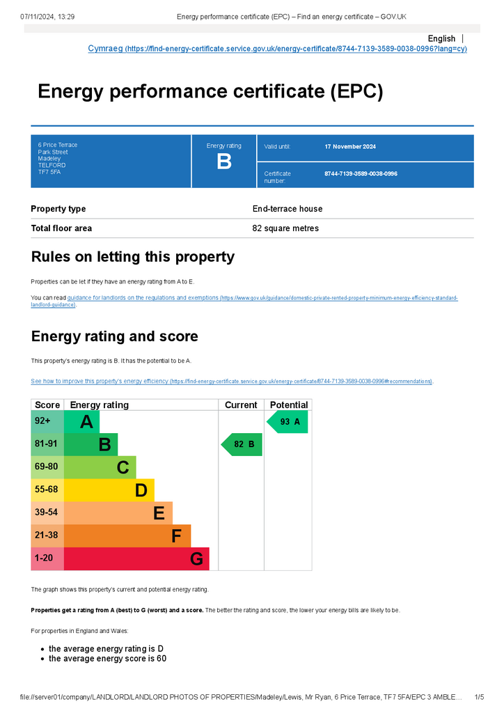 EPC Certificate