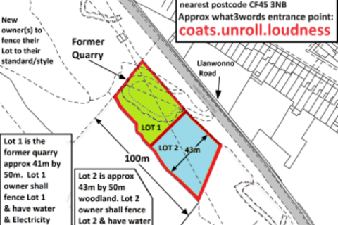 Land for sale, Lot 1 Land adjacent to, Llanwonno Road, Mountain Ash, Rhondda Cynon Taf, CF45