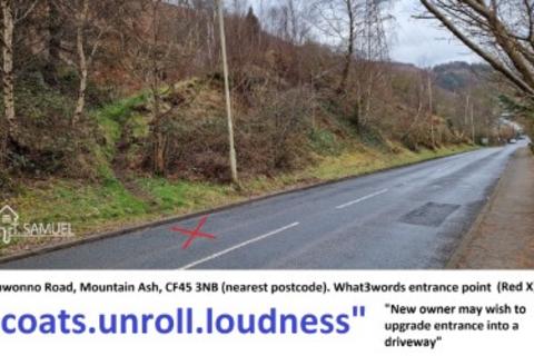 Land for sale, Lot 1 Land adjacent to, Llanwonno Road, Mountain Ash, Rhondda Cynon Taf, CF45